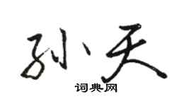 駱恆光孫天行書個性簽名怎么寫