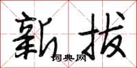 段相林新拔行書怎么寫