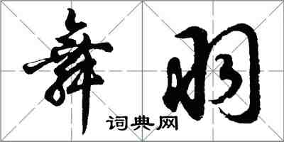 胡問遂舞羽行書怎么寫