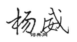 駱恆光楊威行書個性簽名怎么寫