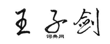 駱恆光王子劍行書個性簽名怎么寫