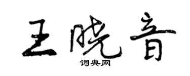 曾慶福王曉音行書個性簽名怎么寫