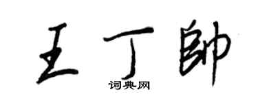 王正良王丁帥行書個性簽名怎么寫