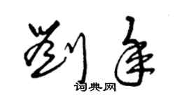 曾慶福劉年草書個性簽名怎么寫