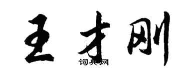胡問遂王才剛行書個性簽名怎么寫