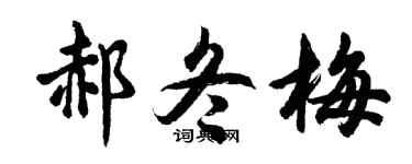 胡問遂郝冬梅行書個性簽名怎么寫