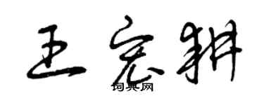曾慶福王宏耕草書個性簽名怎么寫