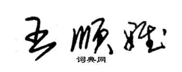 朱錫榮王順雅草書個性簽名怎么寫