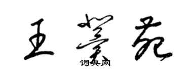 梁錦英王冀苑草書個性簽名怎么寫