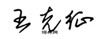 朱錫榮王克征草書個性簽名怎么寫