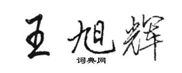 駱恆光王旭輝行書個性簽名怎么寫