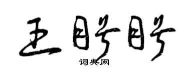 曾慶福王盼盼草書個性簽名怎么寫