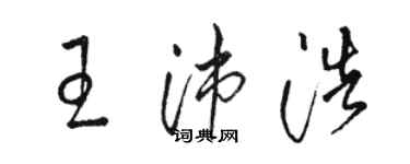 駱恆光王沛浩草書個性簽名怎么寫