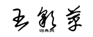 朱錫榮王彩苹草書個性簽名怎么寫