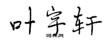 曾慶福葉宇軒行書個性簽名怎么寫
