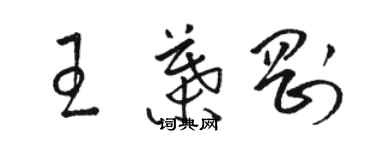 駱恆光王葉剛草書個性簽名怎么寫