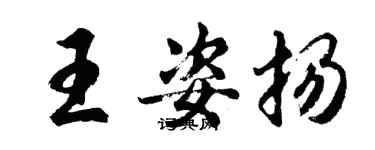 胡問遂王姿揚行書個性簽名怎么寫