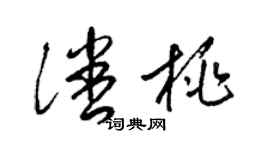 梁錦英潘桃草書個性簽名怎么寫