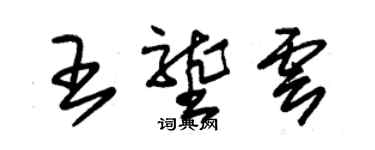 朱錫榮王壟雲草書個性簽名怎么寫