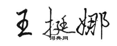 駱恆光王挺娜行書個性簽名怎么寫