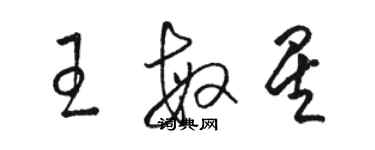 駱恆光王敏星草書個性簽名怎么寫