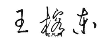 駱恆光王榕東草書個性簽名怎么寫