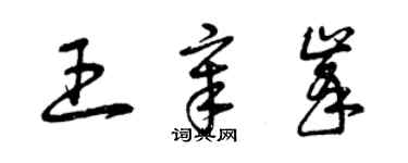 曾慶福王章峰草書個性簽名怎么寫