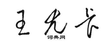 駱恆光王尤卡草書個性簽名怎么寫