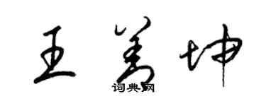 梁錦英王善坤草書個性簽名怎么寫