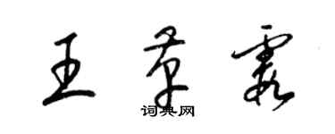 梁錦英王革霞草書個性簽名怎么寫