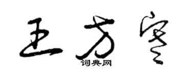 曾慶福王方寒草書個性簽名怎么寫