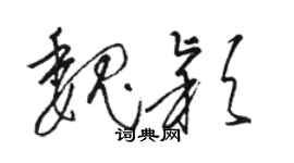 駱恆光魏穎草書個性簽名怎么寫