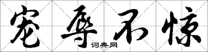 胡問遂寵辱不驚行書怎么寫