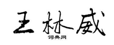 曾慶福王林威行書個性簽名怎么寫