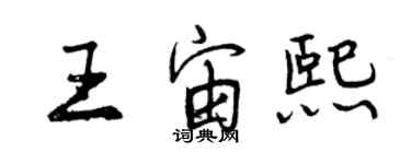 曾慶福王宙熙行書個性簽名怎么寫