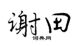 曾慶福謝田行書個性簽名怎么寫
