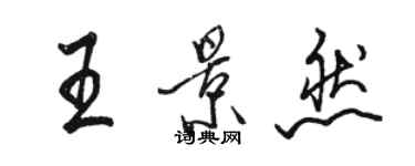 駱恆光王景然行書個性簽名怎么寫