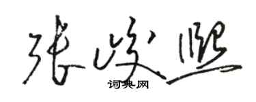 駱恆光張峻熙草書個性簽名怎么寫