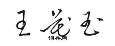 駱恆光王花玉草書個性簽名怎么寫