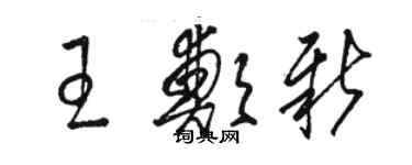 駱恆光王鄭新草書個性簽名怎么寫