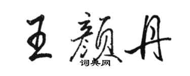 駱恆光王顏丹行書個性簽名怎么寫