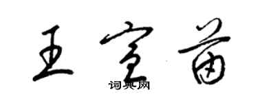 梁錦英王宣苗草書個性簽名怎么寫