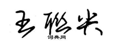 朱錫榮王聯尖草書個性簽名怎么寫