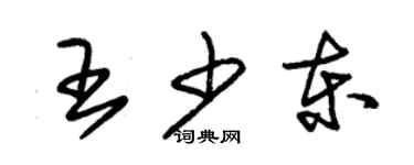 朱錫榮王少東草書個性簽名怎么寫