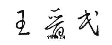 駱恆光王晉民草書個性簽名怎么寫