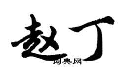 胡問遂趙丁行書個性簽名怎么寫