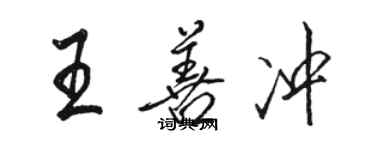 駱恆光王善沖行書個性簽名怎么寫