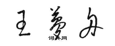 駱恆光王夢舟草書個性簽名怎么寫