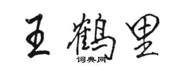 駱恆光王鶴里行書個性簽名怎么寫