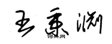 朱錫榮王秉淵草書個性簽名怎么寫